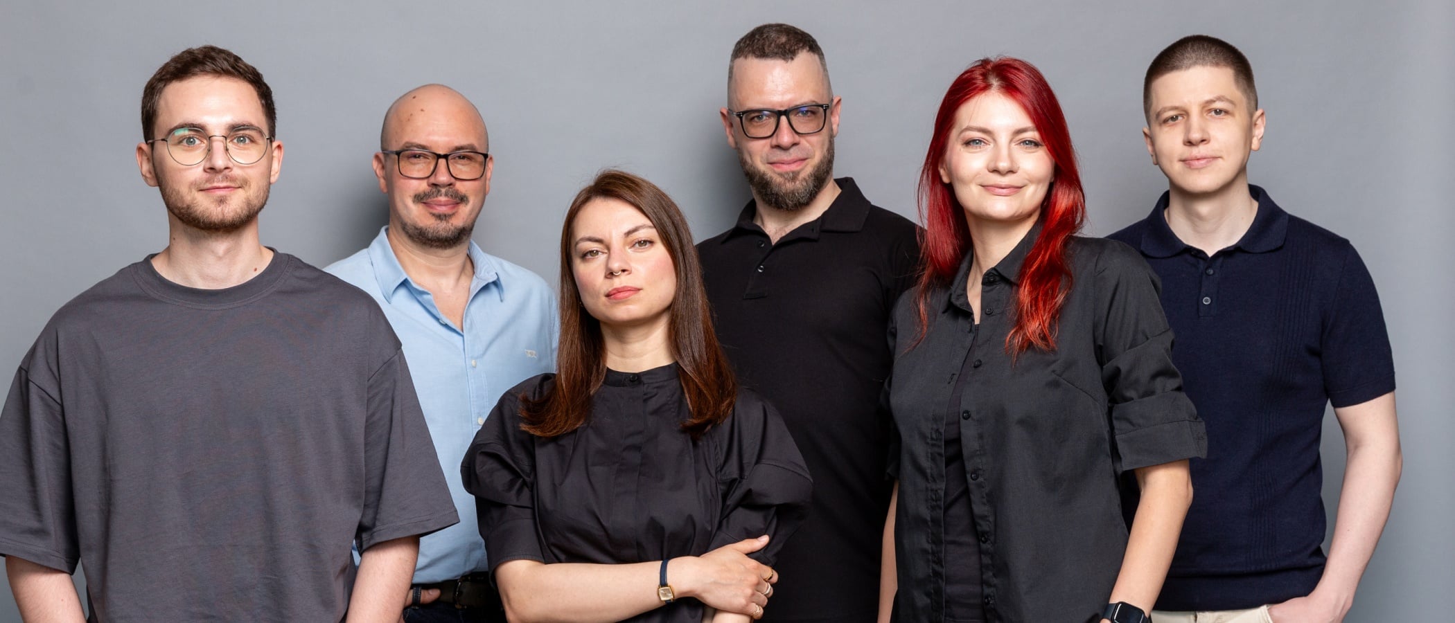 Company leadership team group portrait